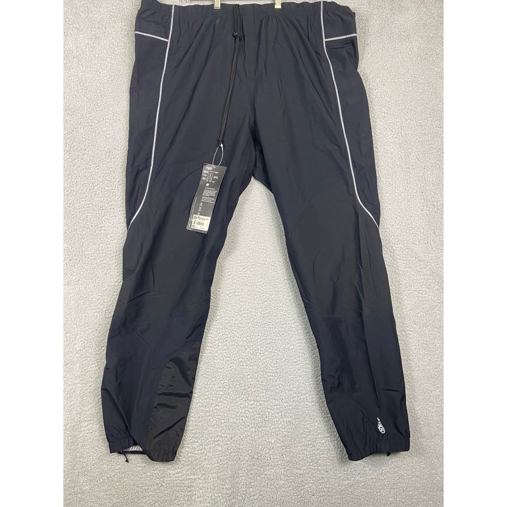 Novara‎ Stratos Mens XXL Black Bike Rain Pants Waterproof Windproof Cycling